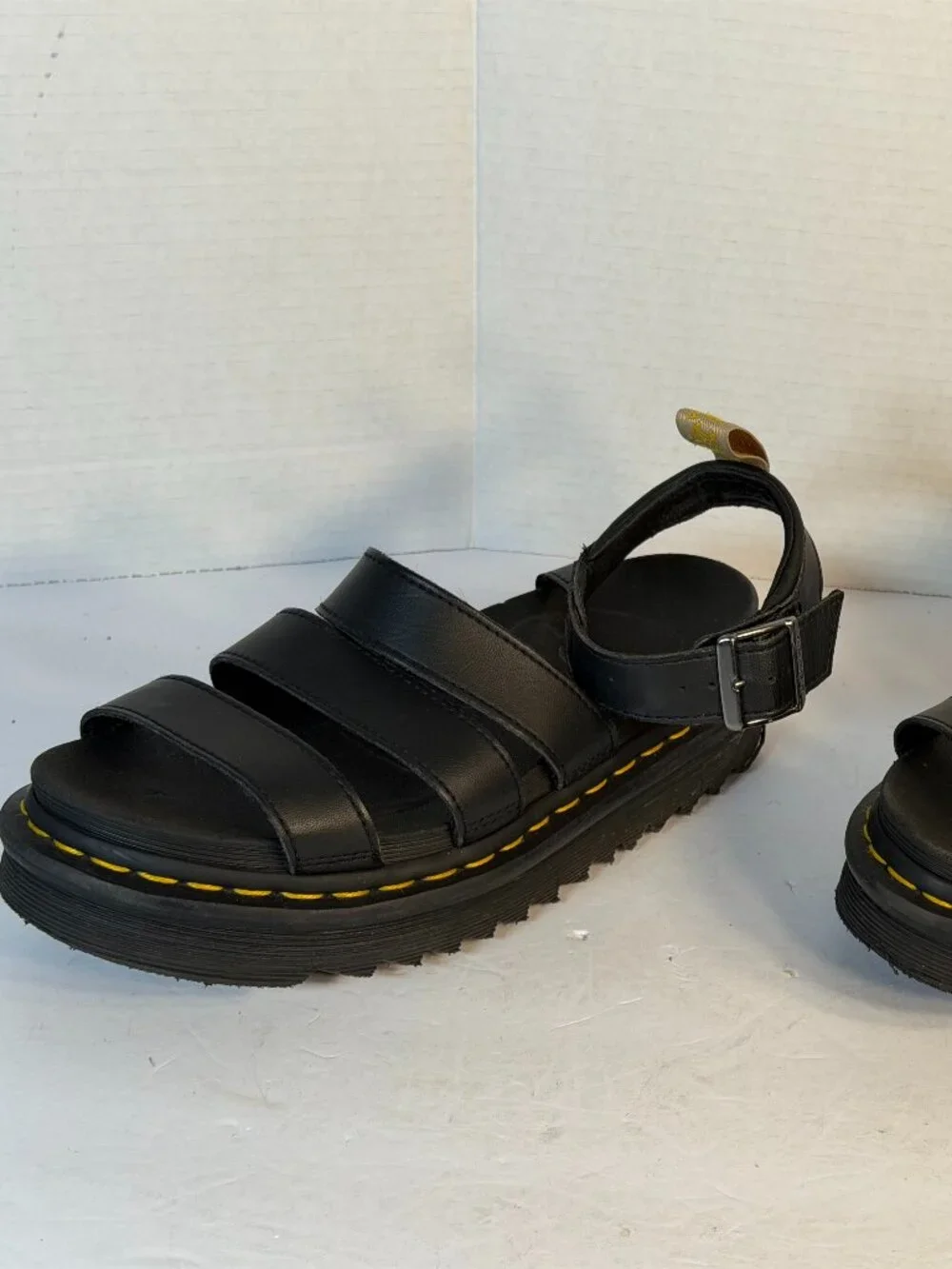Dr. Martens L-7 Black leather sandals